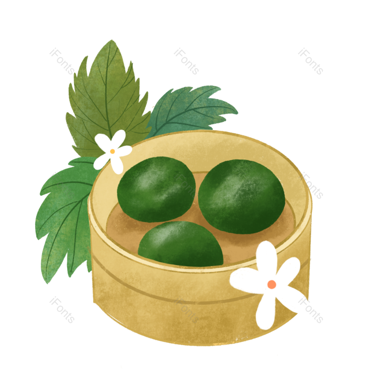 白花图片,手绘元素,食物PNG,免抠素材